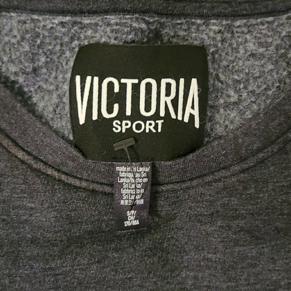 Comfortable, dark gray Victoria Sport sweatshirt. - Picture 5 of 5